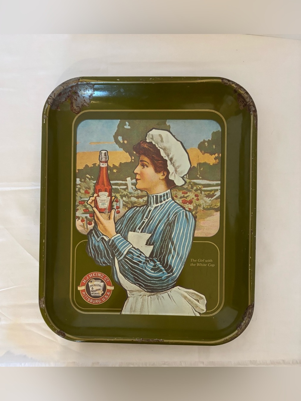 Vintage Art Rusty Kitchy Cottagecore Collectable Heinz Decor Tray